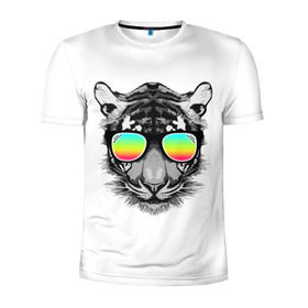 Мужская футболка 3D спортивная с принтом Пляжный Тигр , 100% полиэстер с улучшенными характеристиками | приталенный силуэт, круглая горловина, широкие плечи, сужается к линии бедра | africa | beach | desert | ocean | predator | sea | sun | tiger | tigers | африка | море | океан | очки | пляж | пустыня | солнце | тигр | тигренок | тигрица | тигрицы | тигры | тигрята | хищник