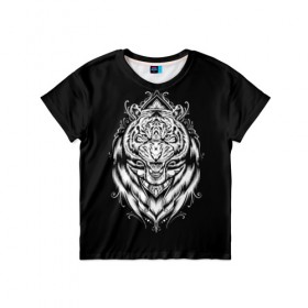 Детская футболка 3D с принтом Dark Tiger , 100% гипоаллергенный полиэфир | прямой крой, круглый вырез горловины, длина до линии бедер, чуть спущенное плечо, ткань немного тянется | africa | creepy | dark | desert | predator | scary | tiger | tigers | африка | жуткий | мрачный | пустыня | страшный | тигр | тигренок | тигрица | тигрицы | тигры | тигрята | хищник