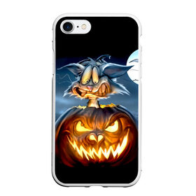 Чехол для iPhone 7/8 матовый с принтом Halloween , Силикон | Область печати: задняя сторона чехла, без боковых панелей | аниме | ведьма | девушка | зомби | ирландия | кладбище | колдун | кости | кошки | летучие | луна | мертвец | мёртвые | монстры | мыши | ночь | оборотни | пауки | паутина | подарок | праздник | свет | свечи