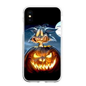 Чехол для iPhone XS Max матовый с принтом Halloween , Силикон | Область печати: задняя сторона чехла, без боковых панелей | аниме | ведьма | девушка | зомби | ирландия | кладбище | колдун | кости | кошки | летучие | луна | мертвец | мёртвые | монстры | мыши | ночь | оборотни | пауки | паутина | подарок | праздник | свет | свечи