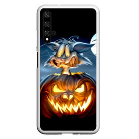 Чехол для Honor 20 с принтом Halloween , Силикон | Область печати: задняя сторона чехла, без боковых панелей | аниме | ведьма | девушка | зомби | ирландия | кладбище | колдун | кости | кошки | летучие | луна | мертвец | мёртвые | монстры | мыши | ночь | оборотни | пауки | паутина | подарок | праздник | свет | свечи