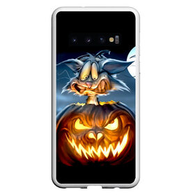 Чехол для Samsung Galaxy S10 с принтом Halloween , Силикон | Область печати: задняя сторона чехла, без боковых панелей | Тематика изображения на принте: аниме | ведьма | девушка | зомби | ирландия | кладбище | колдун | кости | кошки | летучие | луна | мертвец | мёртвые | монстры | мыши | ночь | оборотни | пауки | паутина | подарок | праздник | свет | свечи