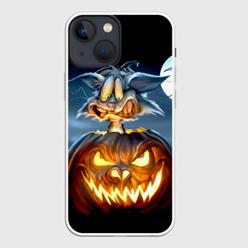 Чехол для iPhone 13 mini с принтом Halloween ,  |  | аниме | ведьма | девушка | зомби | ирландия | кладбище | колдун | кости | кошки | летучие | луна | мертвец | мёртвые | монстры | мыши | ночь | оборотни | пауки | паутина | подарок | праздник | свет | свечи