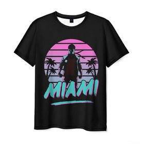 Мужская футболка 3D с принтом Майами , 100% полиэфир | прямой крой, круглый вырез горловины, длина до линии бедер | beach | hot | miami | sun | usa | город | города | жара | лето | майами | море | ночь | отпуск | пальма | пальмы | пляж | солнце | сша