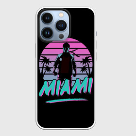 Чехол для iPhone 13 Pro с принтом Майами ,  |  | beach | hot | miami | sun | usa | город | города | жара | лето | майами | море | ночь | отпуск | пальма | пальмы | пляж | солнце | сша