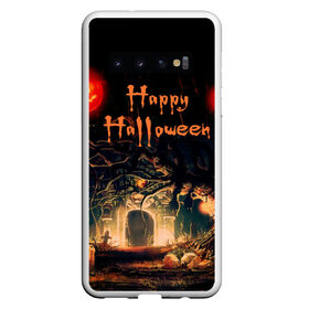 Чехол для Samsung Galaxy S10 с принтом Halloween , Силикон | Область печати: задняя сторона чехла, без боковых панелей | Тематика изображения на принте: аниме | ведьма | девушка | зомби | ирландия | кладбище | колдун | кости | кошки | летучие | луна | мертвец | мёртвые | монстры | мыши | ночь | оборотни | пауки | паутина | подарок | праздник | свет | свечи