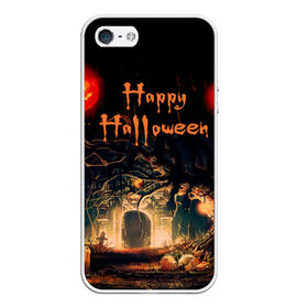 Чехол для iPhone 5/5S матовый с принтом Halloween , Силикон | Область печати: задняя сторона чехла, без боковых панелей | аниме | ведьма | девушка | зомби | ирландия | кладбище | колдун | кости | кошки | летучие | луна | мертвец | мёртвые | монстры | мыши | ночь | оборотни | пауки | паутина | подарок | праздник | свет | свечи