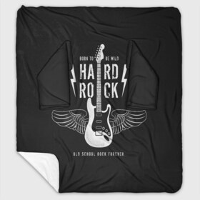 Плед с рукавами с принтом HARD ROCK ГИТАРА , 100% полиэстер | Закругленные углы, все края обработаны. Ткань не мнется и не растягивается. Размер 170*145 | Тематика изображения на принте: гитара | крылья | металл | музыка | рок | струны