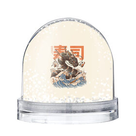 Водяной шар с принтом Great Sushi Dragon , Пластик | Изображение внутри шара печатается на глянцевой фотобумаге с двух сторон | 