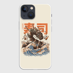 Чехол для iPhone 13 mini с принтом Great Sushi Dragon ,  |  | 