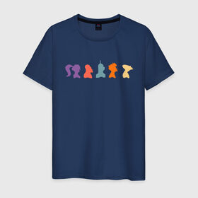 Мужская футболка хлопок с принтом Futurama characters , 100% хлопок | прямой крой, круглый вырез горловины, длина до линии бедер, слегка спущенное плечо. | bender | fry | futurama | planet express | бендер | гипножаба | зойдберг | лила | фрай | футурама