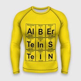 Мужской рашгард 3D с принтом Альберт Эйнштейн ,  |  | albert | chemistry | einstein | math | mendeleev | phisics | science | table | альберт | математика | менделеева | наука | таблица | физика | химия | эйнштейн