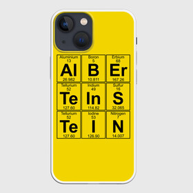 Чехол для iPhone 13 mini с принтом Альберт Эйнштейн ,  |  | albert | chemistry | einstein | math | mendeleev | phisics | science | table | альберт | математика | менделеева | наука | таблица | физика | химия | эйнштейн