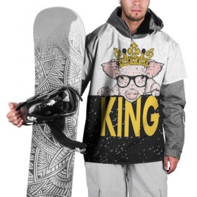 Накидка на куртку 3D с принтом King , 100% полиэстер |  | 2019 | боров | ве | взгляд | власть | год | домашнее | животное | золотая | король | корона | круто | лучший | мода | молодёжная | монарх | новый год | подарок | поздравление | поросенок | праздник | рисунок