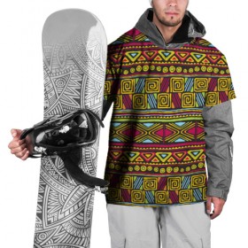 Накидка на куртку 3D с принтом Этнический орнамент , 100% полиэстер |  | африка | геометрия | индия | орнамент | узор | этно