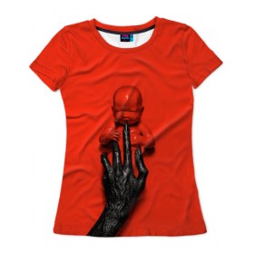 Женская футболка 3D с принтом American Horror Story , 100% полиэфир ( синтетическое хлопкоподобное полотно) | прямой крой, круглый вырез горловины, длина до линии бедер | ahs | american horror story | американская история ужасов | младенец | ребенок