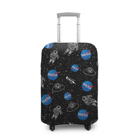 Чехол для чемодана 3D с принтом NASA , 86% полиэфир, 14% спандекс | двустороннее нанесение принта, прорези для ручек и колес | galaxy | nasa | space | space company | star | астрономия | галактика | звезды | космическая компания | космос | наса