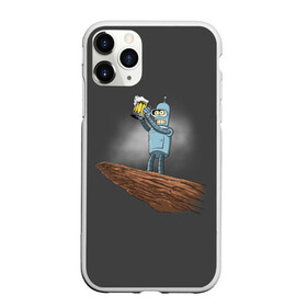 Чехол для iPhone 11 Pro Max матовый с принтом Бендер , Силикон |  | all | bender | doctor | futurama | humans | kill | mult | robot | simpsons | space | trust | zoidberg | бендер | зойдберг | космос | мульт | мультик | мультфильм | робот | симпсоны | футурама