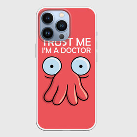 Чехол для iPhone 13 Pro с принтом Trust Me Im a Doctor ,  |  | Тематика изображения на принте: all | bender | doctor | futurama | humans | kill | mult | robot | simpsons | space | trust | zoidberg | бендер | зойдберг | космос | мульт | мультик | мультфильм | робот | симпсоны | футурама