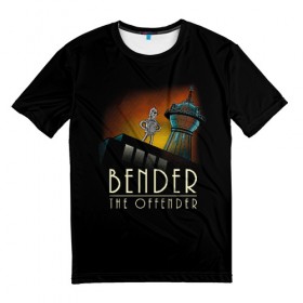 Мужская футболка 3D с принтом Bender The Offender , 100% полиэфир | прямой крой, круглый вырез горловины, длина до линии бедер | all | bender | doctor | futurama | humans | kill | mult | robot | simpsons | space | trust | zoidberg | бендер | зойдберг | космос | мульт | мультик | мультфильм | робот | симпсоны | футурама