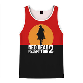 Мужская майка 3D с принтом Red Dead Redemption 2 , 100% полиэстер | круглая горловина, приталенный силуэт, длина до линии бедра. Пройма и горловина окантованы тонкой бейкой | game | rdr2 | red dead redemption 2 | rockstar studios | игры