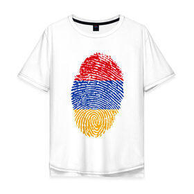 Мужская футболка хлопок Oversize с принтом Армения , 100% хлопок | свободный крой, круглый ворот, “спинка” длиннее передней части | 