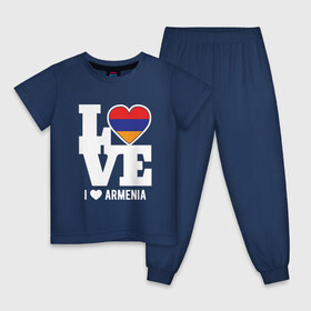 Детская пижама хлопок с принтом Love Armenia , 100% хлопок |  брюки и футболка прямого кроя, без карманов, на брюках мягкая резинка на поясе и по низу штанин
 | 