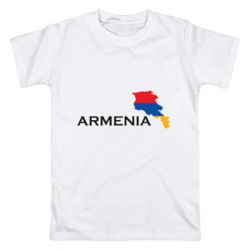 Мужская футболка хлопок с принтом Armenia , 100% хлопок | прямой крой, круглый вырез горловины, длина до линии бедер, слегка спущенное плечо. | 