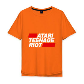 Мужская футболка хлопок Oversize с принтом Atari Teenage Riot , 100% хлопок | свободный крой, круглый ворот, “спинка” длиннее передней части | atari | atr | digital | hardcore | music | punk | rave | riot | rock | teenage | музыка | панк | рок