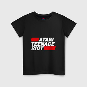 Детская футболка хлопок с принтом Atari Teenage Riot , 100% хлопок | круглый вырез горловины, полуприлегающий силуэт, длина до линии бедер | atari | atr | digital | hardcore | music | punk | rave | riot | rock | teenage | музыка | панк | рок