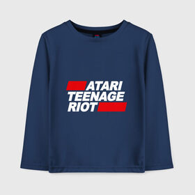 Детский лонгслив хлопок с принтом Atari Teenage Riot , 100% хлопок | круглый вырез горловины, полуприлегающий силуэт, длина до линии бедер | atari | atr | digital | hardcore | music | punk | rave | riot | rock | teenage | музыка | панк | рок