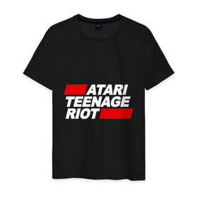 Мужская футболка хлопок с принтом Atari Teenage Riot , 100% хлопок | прямой крой, круглый вырез горловины, длина до линии бедер, слегка спущенное плечо. | Тематика изображения на принте: atari | atr | digital | hardcore | music | punk | rave | riot | rock | teenage | музыка | панк | рок