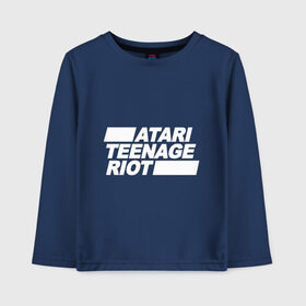 Детский лонгслив хлопок с принтом Atari Teenage Riot (White) , 100% хлопок | круглый вырез горловины, полуприлегающий силуэт, длина до линии бедер | Тематика изображения на принте: atari | atr | digital | hardcore | music | punk | rave | riot | rock | teenage | музыка | панк | рок