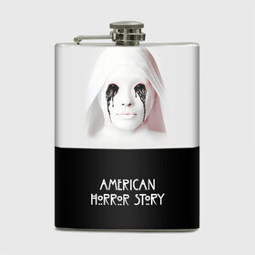 Фляга с принтом American Horror Story , металлический корпус | емкость 0,22 л, размер 125 х 94 мм. Виниловая наклейка запечатывается полностью | Тематика изображения на принте: ahs | american horror story | американская история ужасов | демон | краска | лицо | макияж | монашка | черные глаза