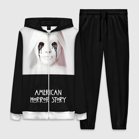 Женский костюм 3D с принтом American Horror Story ,  |  | Тематика изображения на принте: ahs | american horror story | американская история ужасов | демон | краска | лицо | макияж | монашка | черные глаза