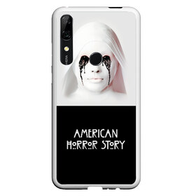 Чехол для Honor P Smart Z с принтом American Horror Story , Силикон | Область печати: задняя сторона чехла, без боковых панелей | Тематика изображения на принте: ahs | american horror story | американская история ужасов | демон | краска | лицо | макияж | монашка | черные глаза