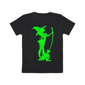 Детская футболка хлопок с принтом Witch Please , 100% хлопок | круглый вырез горловины, полуприлегающий силуэт, длина до линии бедер | 
