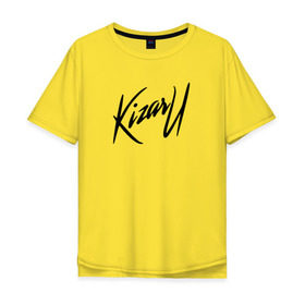 Мужская футболка хлопок Oversize с принтом KIZARU , 100% хлопок | свободный крой, круглый ворот, “спинка” длиннее передней части | Тематика изображения на принте: kizaru | logo | rap | лого | реп | репер