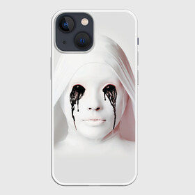 Чехол для iPhone 13 mini с принтом American Horror Story ,  |  | Тематика изображения на принте: ahs | american horror story | американская история ужасов | демон | лицо | макияж | монашка | черные глаза
