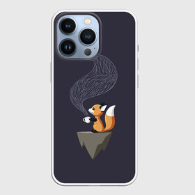 Чехол для iPhone 13 Pro с принтом Coffee Fox ,  |  | Тематика изображения на принте: coffee | cute | fox | foxes | ginger | tail | забавная | кофе | кофеёк | кофеёчек | лис | лиса | лисица | лисицы | лисичка | лисички | лисы | милая | рыжая | рыжие | смешная | фыр | хвост | хвосты