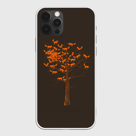 Чехол для iPhone 12 Pro Max с принтом Дерево Лисиц , Силикон |  | Тематика изображения на принте: cute | fox | foxes | ginger | tail | tree | trees | дерево | деревья | забавная | лис | лиса | лисица | лисицы | лисичка | лисички | лисы | милая | рыжая | рыжие | смешная | фыр | хвост | хвосты