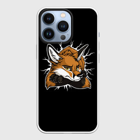 Чехол для iPhone 13 Pro с принтом Лис Уверен в Себе ,  |  | Тематика изображения на принте: cute | fox | foxes | ginger | tail | забавная | лис | лиса | лисица | лисицы | лисичка | лисички | лисы | милая | рыжая | рыжие | смешная | фыр | хвост | хвосты