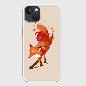 Чехол для iPhone 13 с принтом Paint Fox ,  |  | cute | fox | foxes | ginger | paint | tail | забавная | краска | лис | лиса | лисица | лисицы | лисичка | лисички | лисы | милая | рыжая | рыжие | смешная | фыр | хвост | хвосты