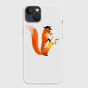 Чехол для iPhone 13 с принтом Джаз Лис ,  |  | cute | fox | foxes | ginger | jazz | tail | trumpet | джаз | джазмен | забавная | лис | лиса | лисица | лисицы | лисичка | лисички | лисы | милая | рыжая | рыжие | саксофон | смешная | труба | фыр | хвост | хвосты