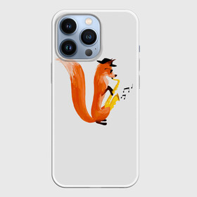 Чехол для iPhone 13 Pro с принтом Джаз Лис ,  |  | Тематика изображения на принте: cute | fox | foxes | ginger | jazz | tail | trumpet | джаз | джазмен | забавная | лис | лиса | лисица | лисицы | лисичка | лисички | лисы | милая | рыжая | рыжие | саксофон | смешная | труба | фыр | хвост | хвосты