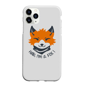 Чехол для iPhone 11 Pro матовый с принтом Hello Fox , Силикон |  | cute | fox | foxes | ginger | hello | tail | забавная | лис | лиса | лисица | лисицы | лисичка | лисички | лисы | милая | привет | рыжая | рыжие | смешная | фыр | хвост | хвосты