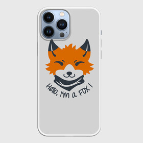 Чехол для iPhone 13 Pro Max с принтом Hello Fox ,  |  | Тематика изображения на принте: cute | fox | foxes | ginger | hello | tail | забавная | лис | лиса | лисица | лисицы | лисичка | лисички | лисы | милая | привет | рыжая | рыжие | смешная | фыр | хвост | хвосты