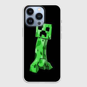 Чехол для iPhone 13 Pro с принтом Крипер ,  |  | Тематика изображения на принте: craft | creeper | enderman | mine | minecraft | miner | online | skeleton | sword | tnt | world | zombie | динамит | зомби | игра | игры | кирка | крипер | майнер | майнкрафт | меч | мир | онлайн | скелетон