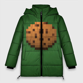 Женская зимняя куртка 3D с принтом Minecraft Печенька , верх — 100% полиэстер; подкладка — 100% полиэстер; утеплитель — 100% полиэстер | длина ниже бедра, силуэт Оверсайз. Есть воротник-стойка, отстегивающийся капюшон и ветрозащитная планка. 

Боковые карманы с листочкой на кнопках и внутренний карман на молнии | cookies | craft | creeper | mine | minecraft | miner | online | skeleton | sword | tnt | world | zombie | зомби | игра | игры | кирка | крипер | майнер | майнкрафт | меч | мир | онлайн | печенье | печенька | скелетон