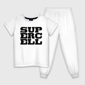 Детская пижама хлопок с принтом SUPERCELL , 100% хлопок |  брюки и футболка прямого кроя, без карманов, на брюках мягкая резинка на поясе и по низу штанин
 | supercell | игра | клеш | клэш | суперселл